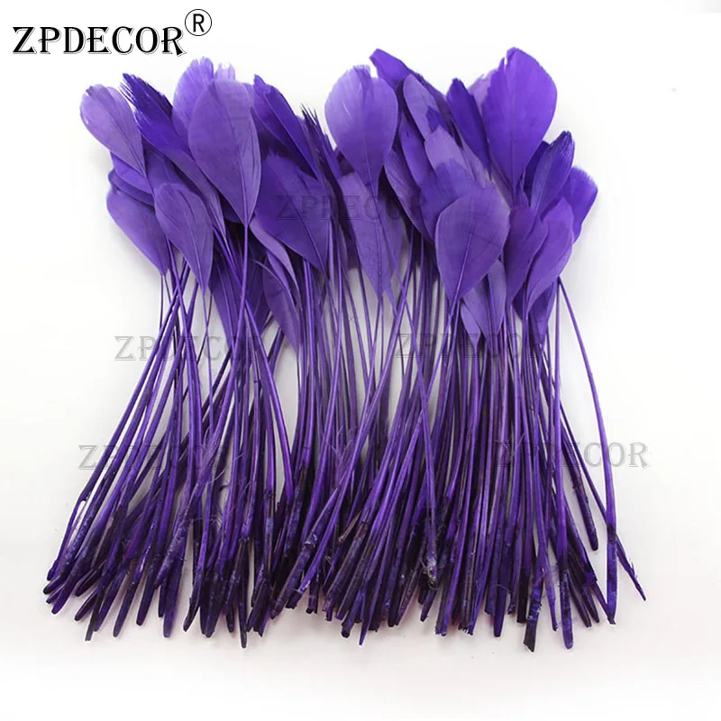 Ручная отделка гусиные перья использование DIY см 10-18 см дюймов 4~ 7 - Цвет: Светло-фиолетовый