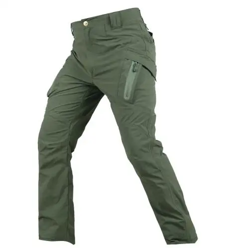 Lightweight Urban Tactical Cargo Pants Men Casual Quick Drying Breathable Stretch SWAT Army Military Pants - Цвет: green