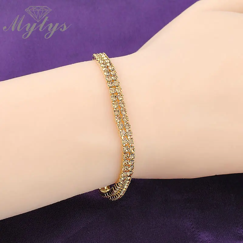 Mytys модный Теннисный браслет двухслойный цепочка для женщин B863 B862|bracelets for|tennis