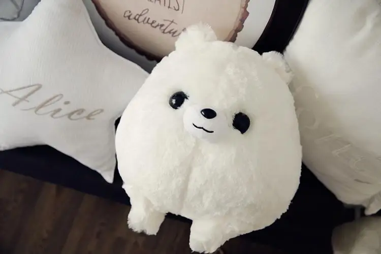 Пушистый Amuse Fuwa-mofu Pometan и Nakamatachi большой плюшевый собака плюшевый щенок белый черный коричневый цвет шарообразный - Высота: White