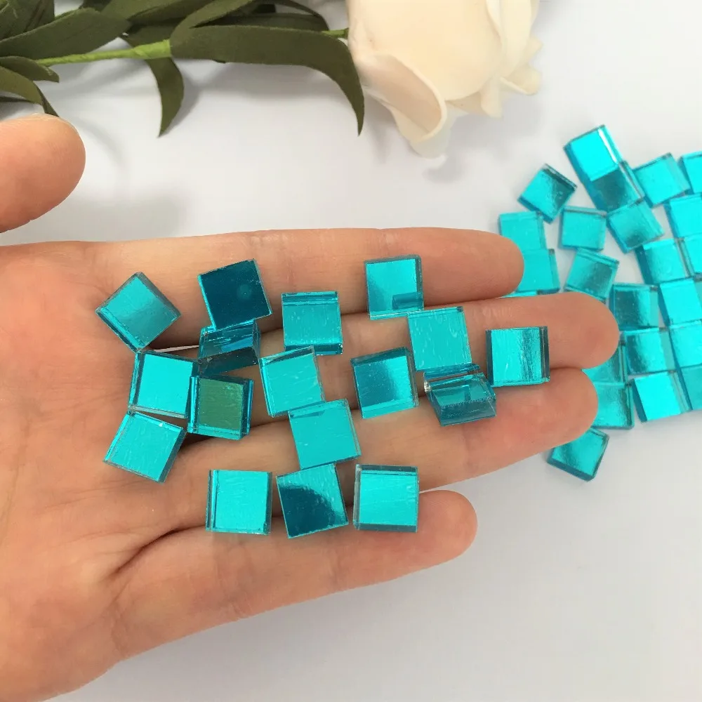 3/8 дюймовые маленькие стеклянные квадратные зеркала для рукоделия оптом 100 шт.