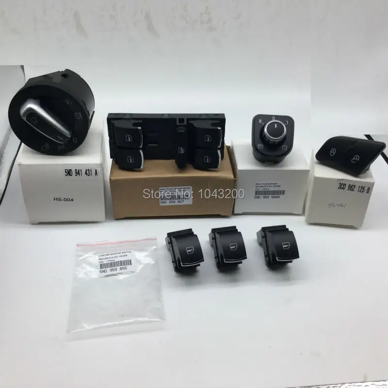 5ND959565A For Volkswagen VW Passat B6 3C Window Headlight Mirror Door Control Switch Button OE# 3C0962125B 5ND941431A 5ND959857 |