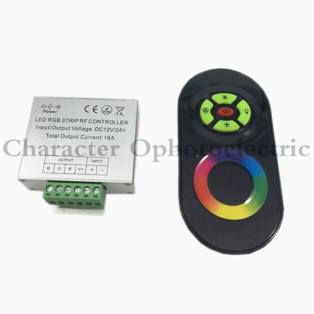 Контроллер светодиодов RGB 12 В 24 18 А 3 канальный сенсорный контроллер Черного и