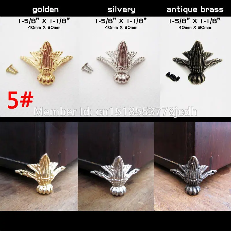 4 шт. античный латунный золотистый Серебристый декоративный сундук для ювелирных