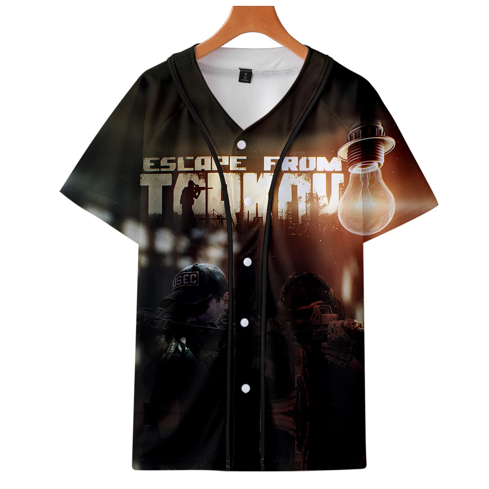 Побег из Tarkov 3D печатных бейсбольные футболки для женщин/Мужская модная летняя