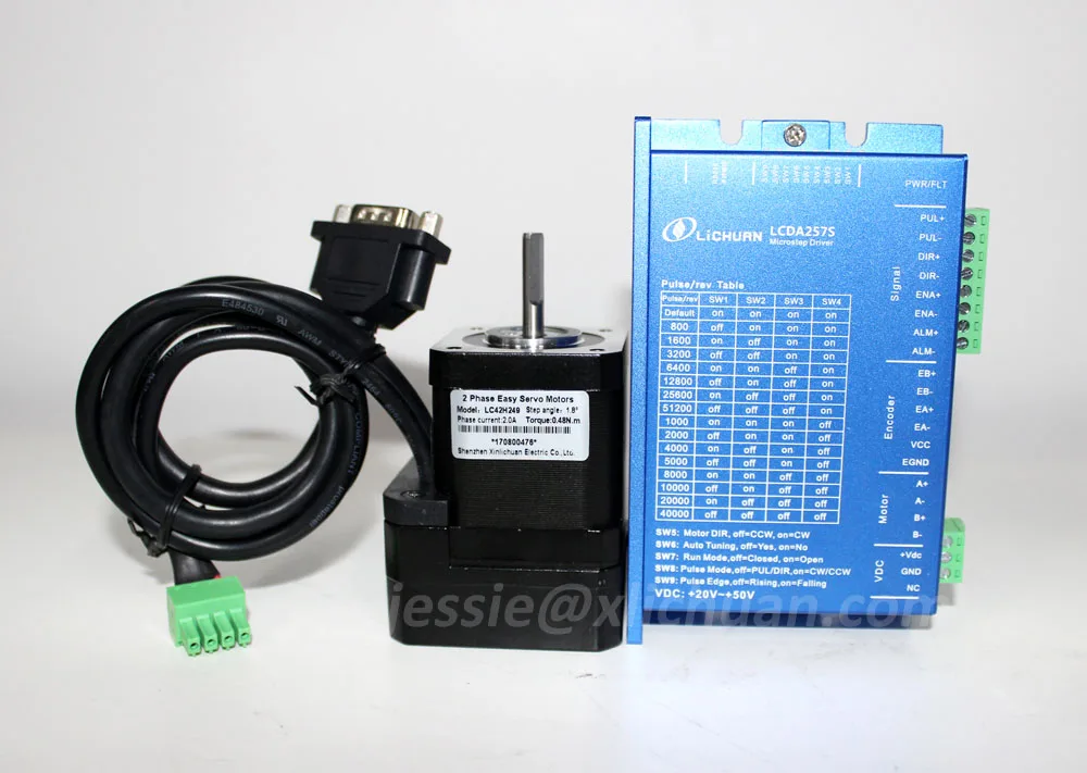Новый Lichuan 2-фазный шаговый двигатель драйвер комплект Nema17 LCDA257S + LC42H249 hybird