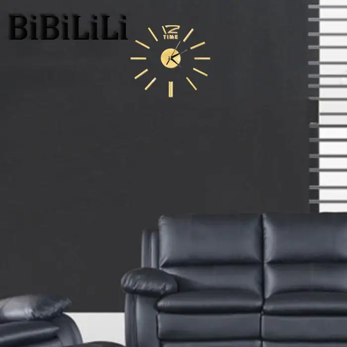 Горячая Высокое качество 3D большие креативные настенные наклейки модные часы