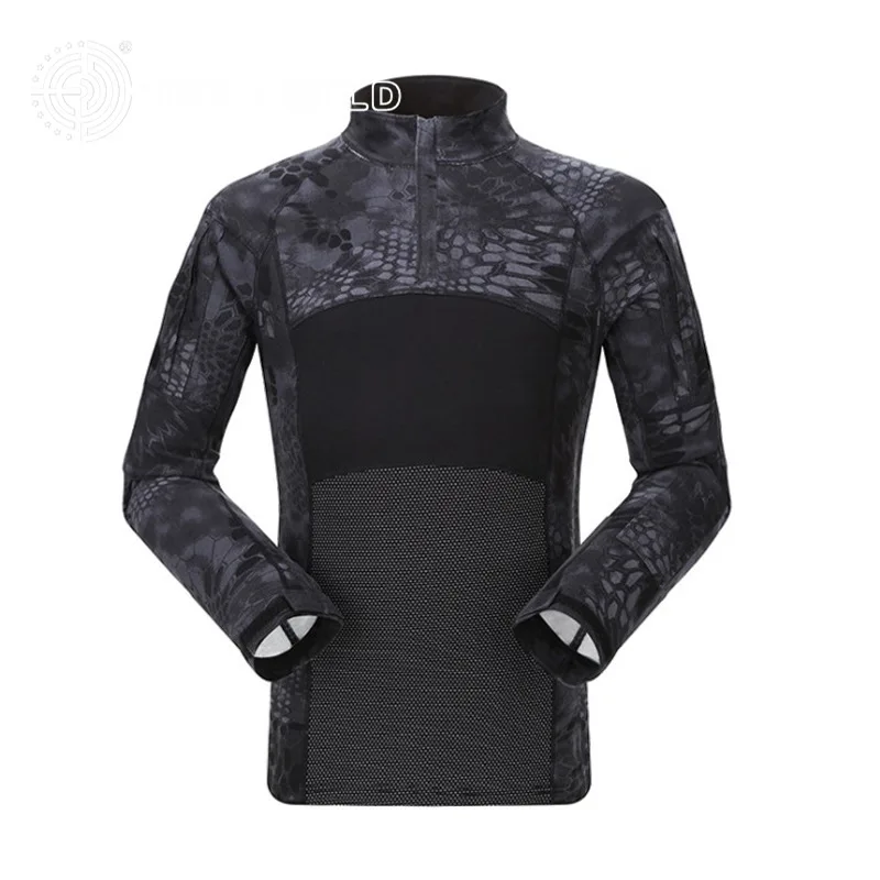 Мужская камуфляжная рубашка быстросохнущая дышащая тактическая в стиле