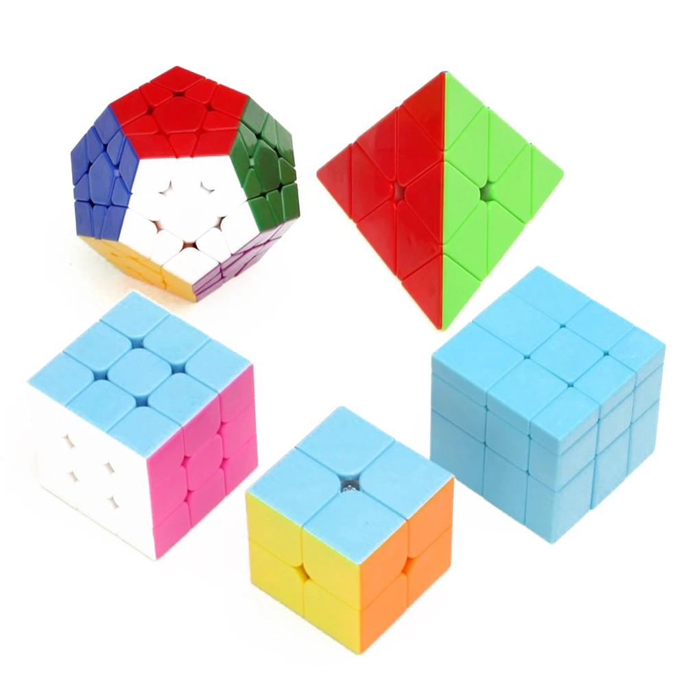 5 шт./компл. ZCUBE Волшебные кубики игрушка для детей 2*2*2 3*3*3 треугольное зеркало Megaminx