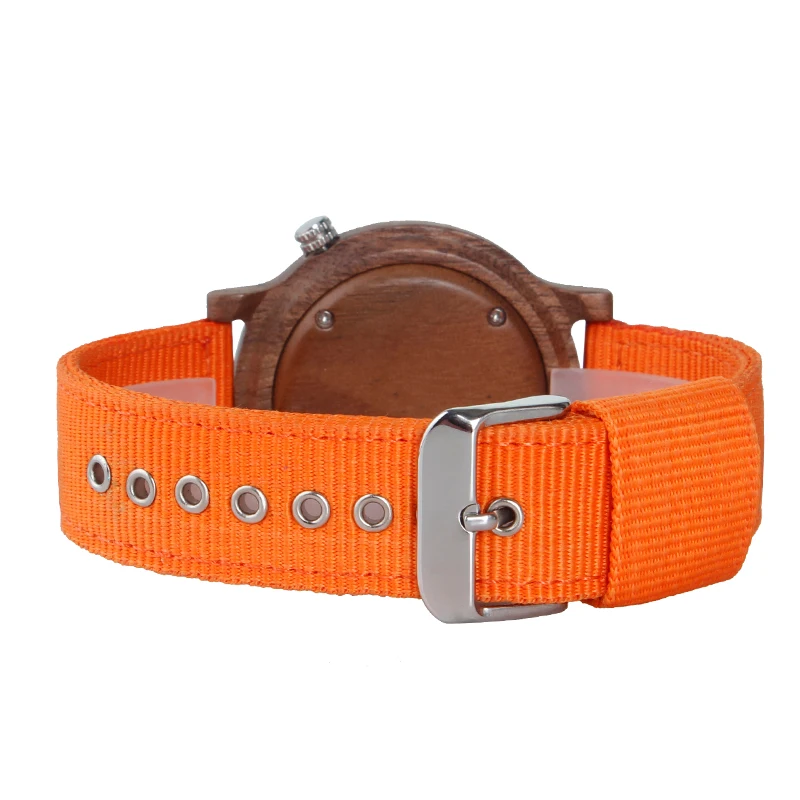 ALK мужские деревянные часы с ореховым покрытием новая мода 2018 Холщовый ремешок