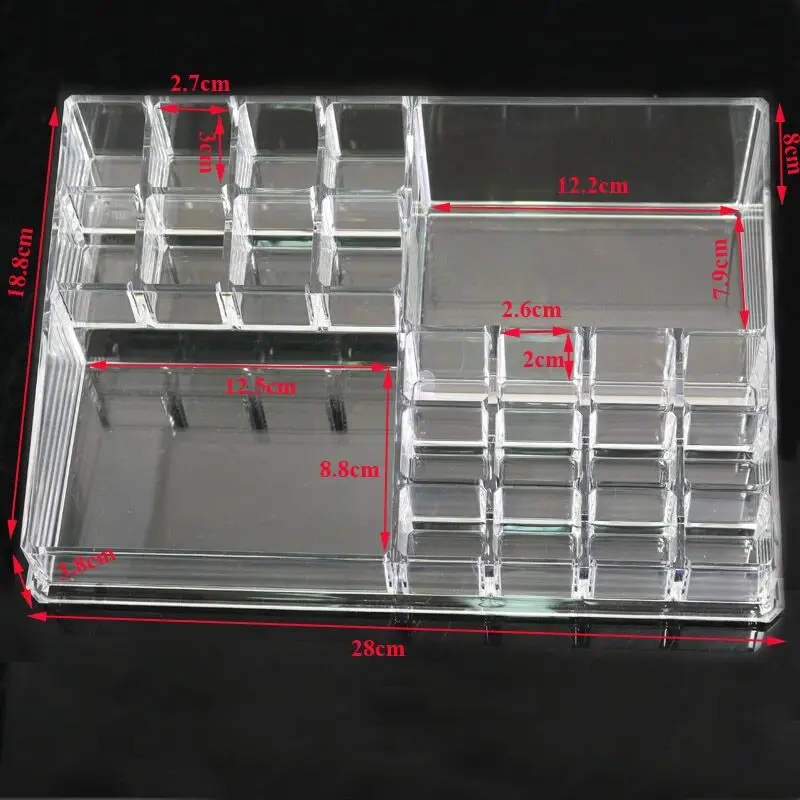Органайзер для макияжа коробки хранения нежная прозрачная многофункциональная