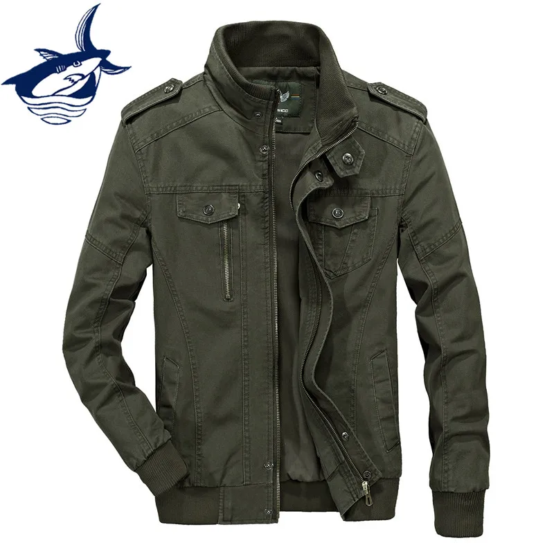 

New 2018 Autumn Bomber Jackets Men Multi-Pockets Zipper Stand Collar Army Style Military jaqueta masculina tactical tracksuit