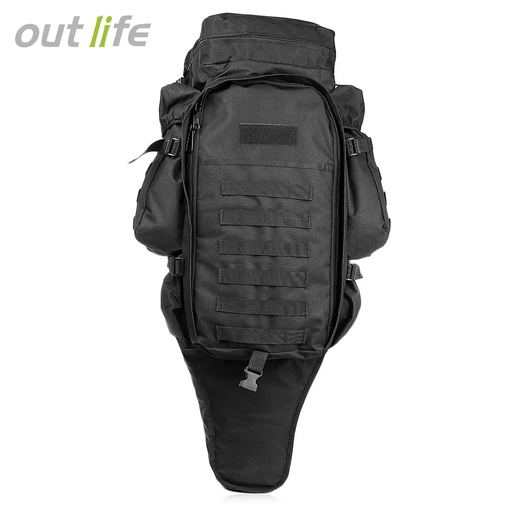 Black Outlife 60L Открытый походный рюкзак, тактический военный рюкзак, рюкзак для охоты, стрельбы, кемпинга, походов, путешествий - Цвет: Black