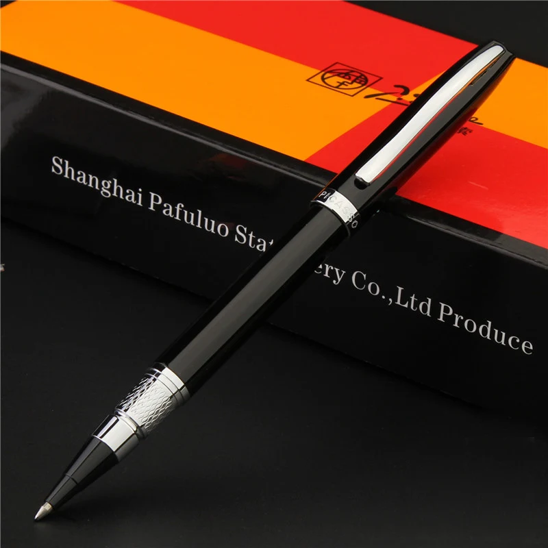 Hgih Quality Stationery Picasso Pimio 83 Pure Black and Silver Clip Roller Ball Pen Luxury Gift Ballpoint Pens Free Shipping | Канцтовары
