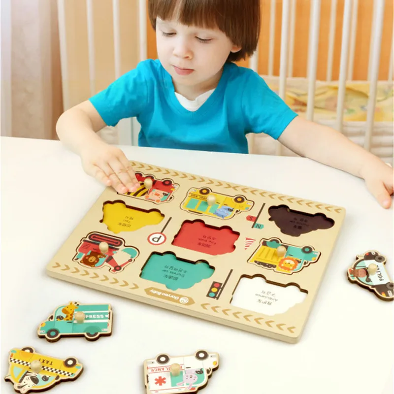 Детские игрушки Монтессори Деревянные головоломки/ручной захват доска набор