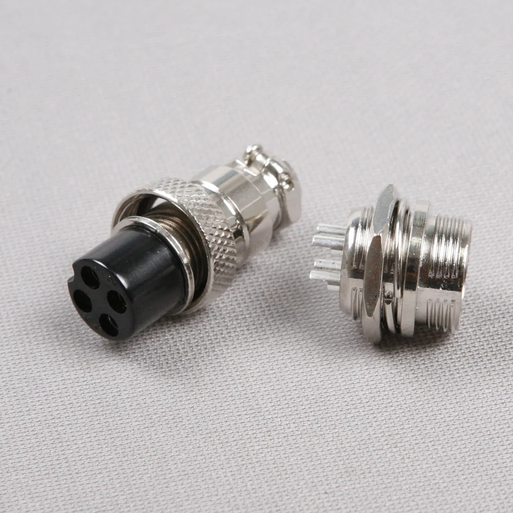 Оптовая продажа 5 шт./лот 4Pin 16 мм штыревой и гнездовой разъем для проводной панели