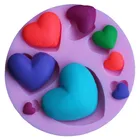 3D декоративная силиконовая форма в форме сердца, для помадки, конфет, торта, пудинга, сделай сам, инструменты для выпечки