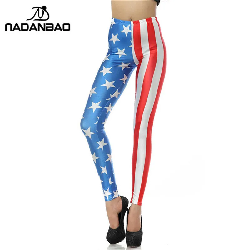 NADANBAO 2018 новый сексуальный леггинсы Для женщин американский флаг 3d цифровой