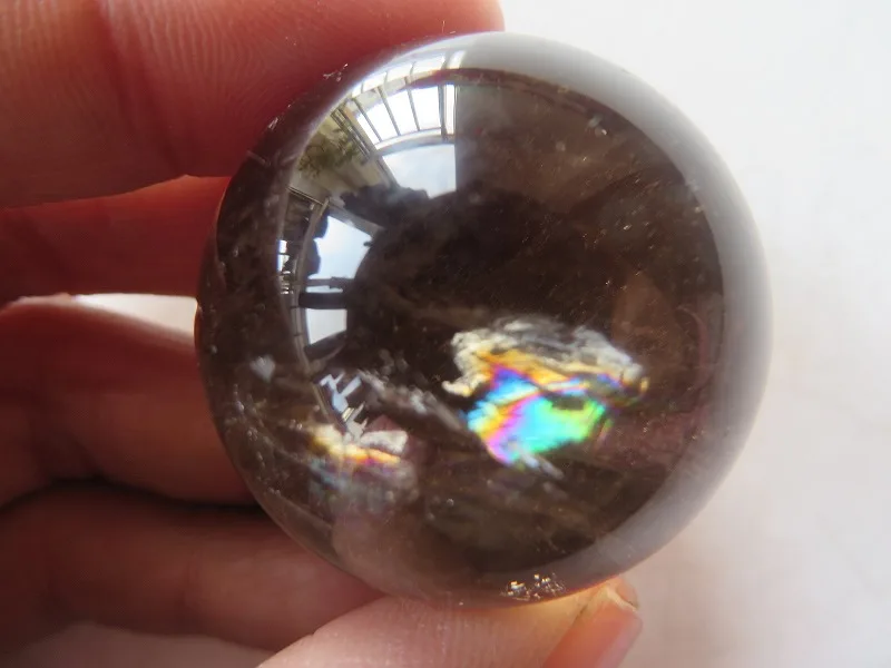 Натуральный дымчатый кварц радуга шар хрустальный оздоровление 49 г|Камни| |