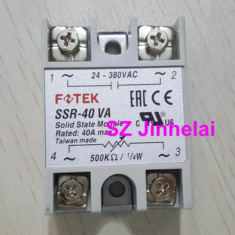 

FOTEK SSR-40VA Authentic original Single-phase solid state relay 24-380VAC 500K 40A