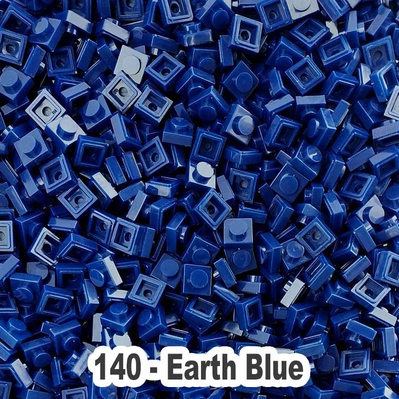 140 earth blue 300 штук в упаковке, обучающая игрушка, пластиковые строительные блоки, аксессуар, MOC 1X1, пластина, 45 цветов, пиксельные художественные блоки для взрослых, игрушка в подарок - Цвет: 140 earth blue
