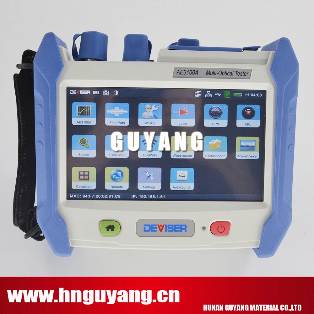 Deviser AE3100A SM OTDR 1310/1550nm, поддержка VFL, измеритель мощности, источник света, волоконный пропуск