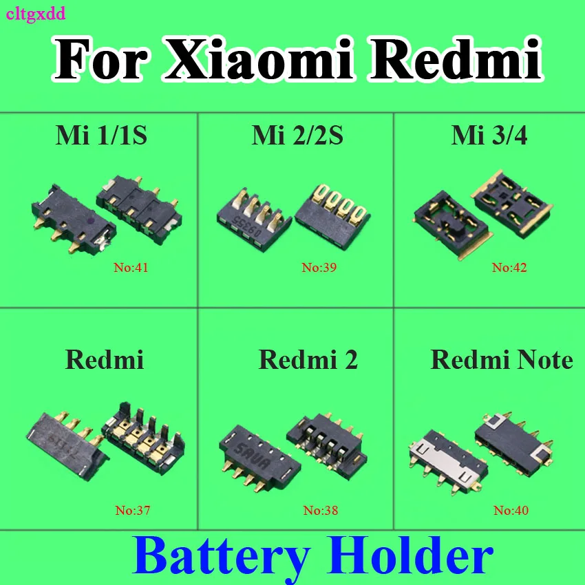 Cltgxdd 2 шт. разъем FPC держатель аккумулятора зажим контакт для Xiaomi 1 3 4 5C Max Redmi 1S 2S 2A Note