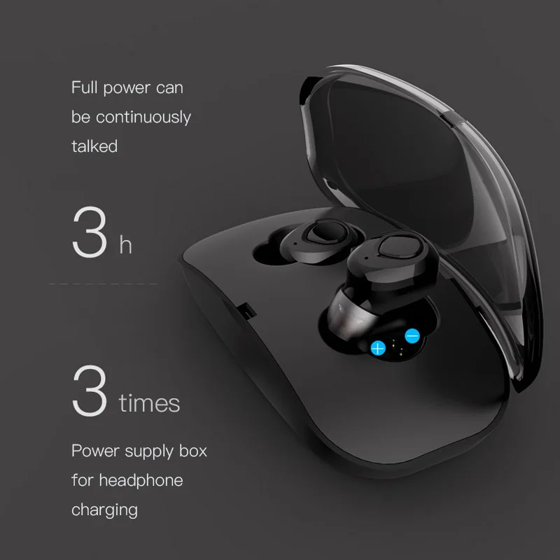 TYNNSEIN TWS Wireless Bluetooth Earphone Sport Stereo Earbud with Mic Handsfree Headset Charging Box for Smart Phone M18 | Электроника