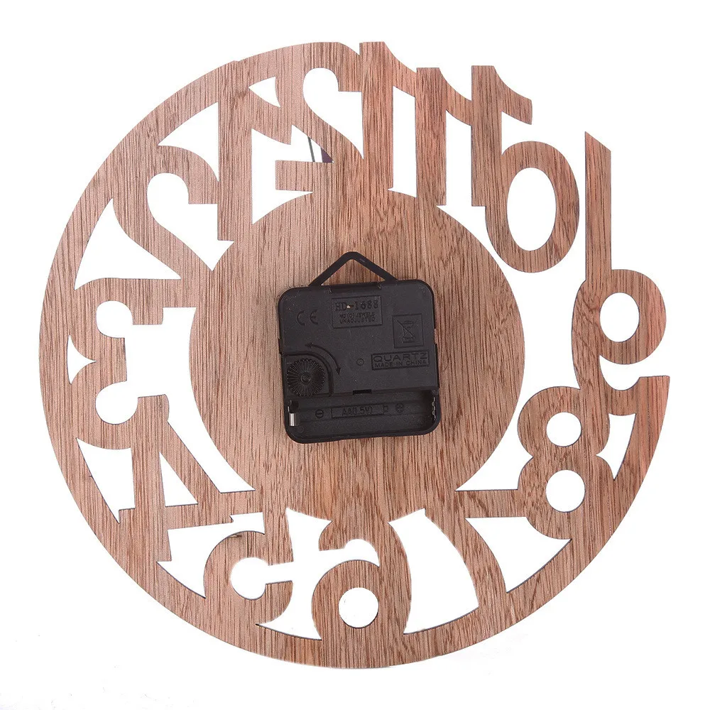 Настенные часы для гостиной 2018 Горячие 3D настенные с цифрами деревянные