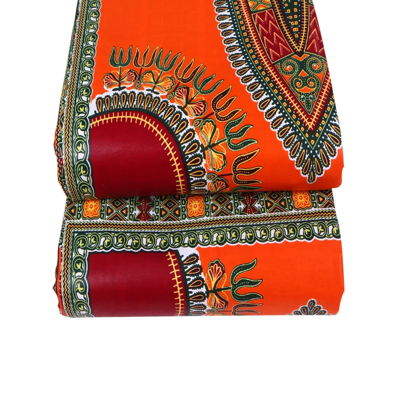 2019 оранжевый цветок геометрический батик печатная ткань Обычная Текстура