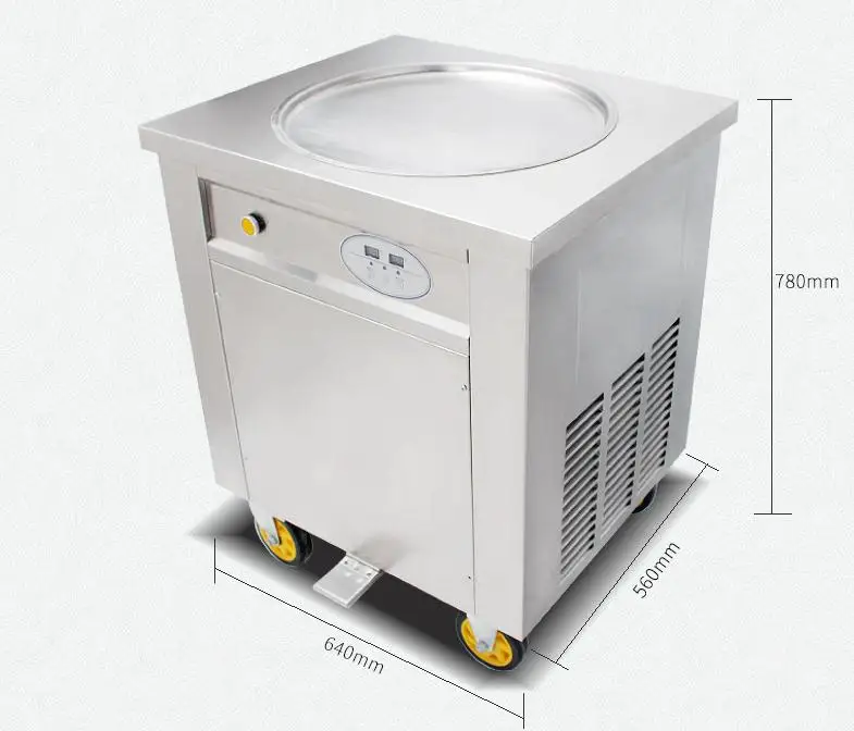 110 В одна круглая сковорода 50 см машина для приготовления мороженого ролл из