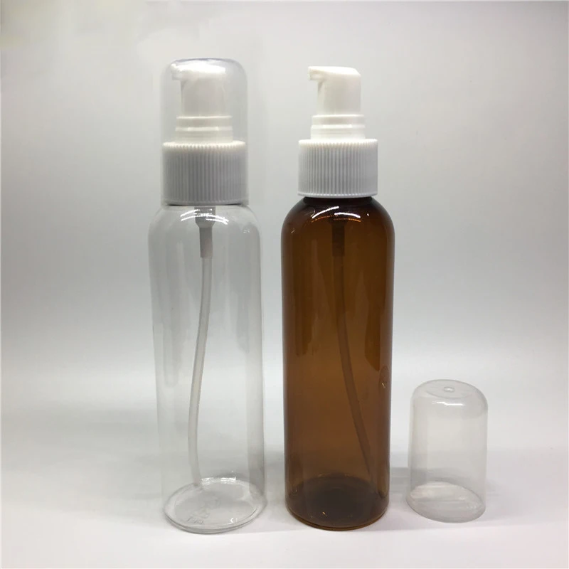 Пластиковые флаконы для шампуня пустые многоразовые 120 мл круглая косметическая