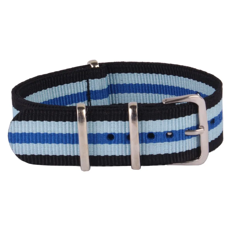 

20 mm Watchbands Mens Women Multi Color Black Blue Nato Fiber Woven Nylon Watch Straps Wristwatch Bands Buckle 20mm For watches