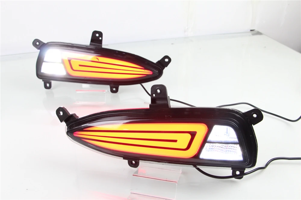 2 шт Многофункциональный Светодиодный отражатель задний противотуманный фонарь