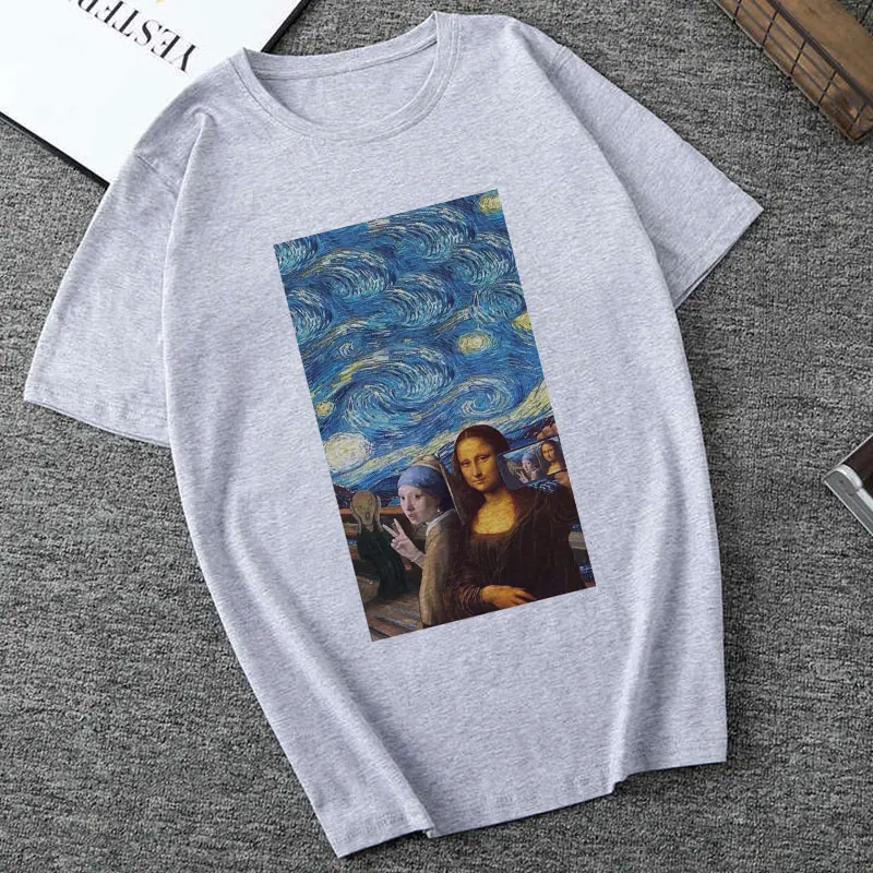 Женская Винтажная футболка с коротким рукавом и принтом в стиле