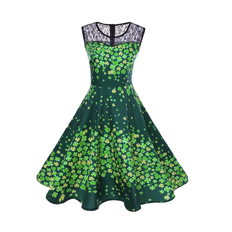 Платья летнее платье кружевное женское трапеция большой размер новинки 2018 для