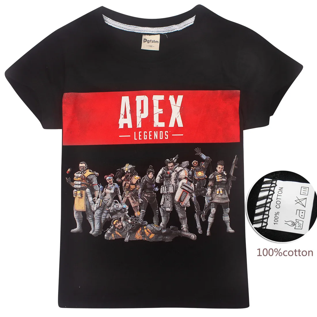 Коллекция года, красный топ, короткая футболка с героями игры Apex Legends детская повседневная одежда футболка из хлопка для мальчиков и подростков одежда для маленьких девочек+ Кепка