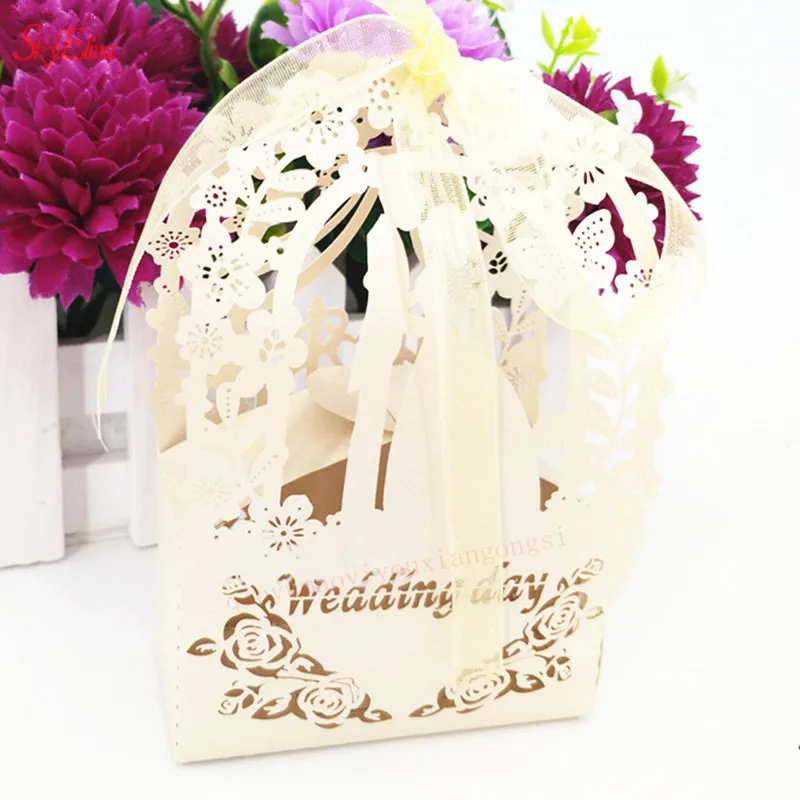 beige 10 шт., свадебная романтическая коробка для конфет MR MRS GiftCandy, сумка для свадебной вечеринки, товары для дня рождения, 6z - Цвет: beige
