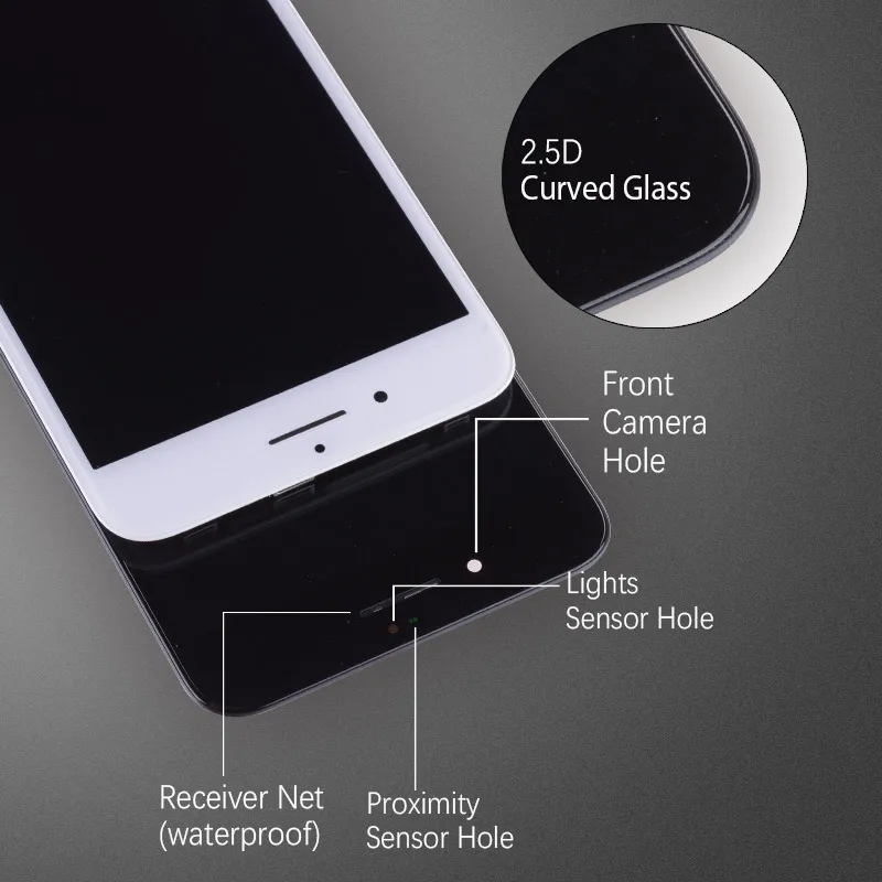AAA Grade Дисплей для iPhone 8 Plus в сборе с тачскрином на рамке Оригинал черный