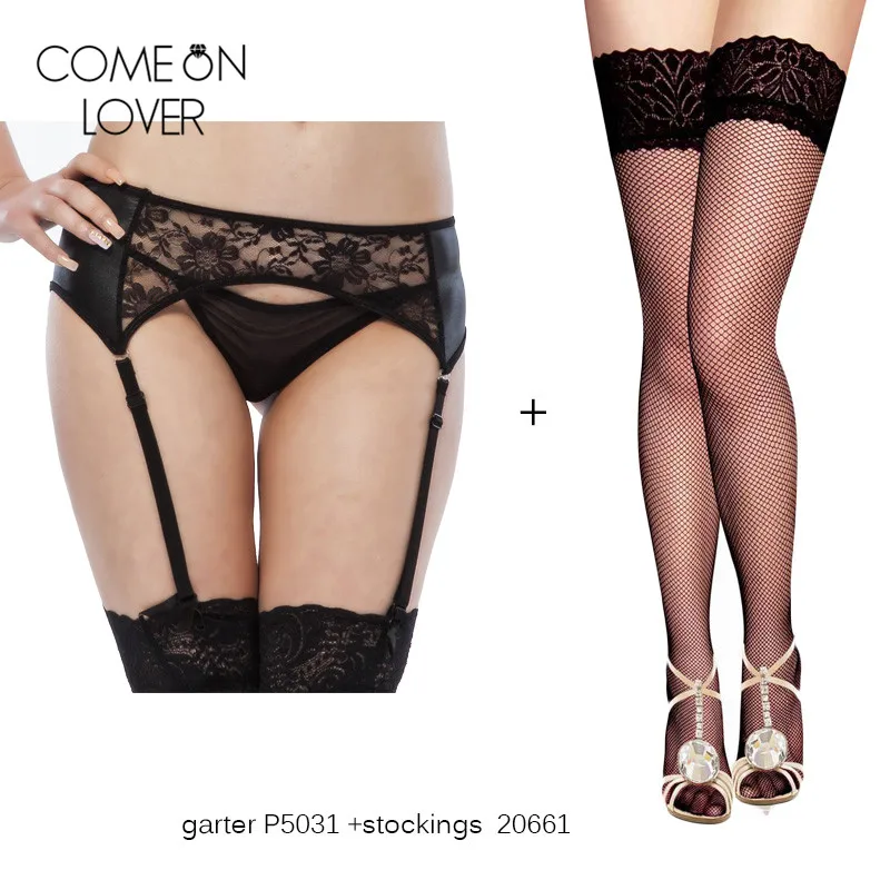 Comeonlover черные пояса и комплект чулок высокого качества 4 типа Женская подвязка