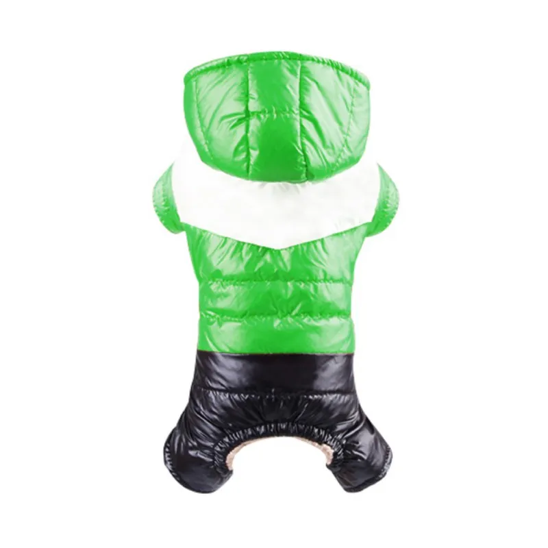 Зимнее пальто с капюшоном для питомцев теплая ветрозащитная одежда щенков