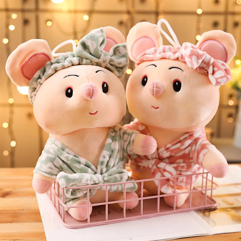 25/35 см мягкие и удобные милые Мышь с халатом плюшевая кавайная игрушка мягкая