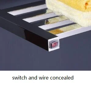 switch and no plug 304# полотенцесушитель с подогревом из нержавеющей стали Электрический полотенцесушитель для ванной комнаты TW-RT1 - Цвет: switch and no plug