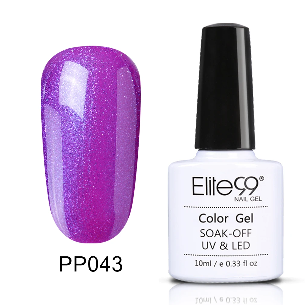 PP043 Elite99 10 мл фиолетовый серия лак Полупостоянный гель для ногтей эмаль лак для ногтей гель лак замочить от DIY основа верхнее покрытие УФ светодиодный гель - Цвет: PP043