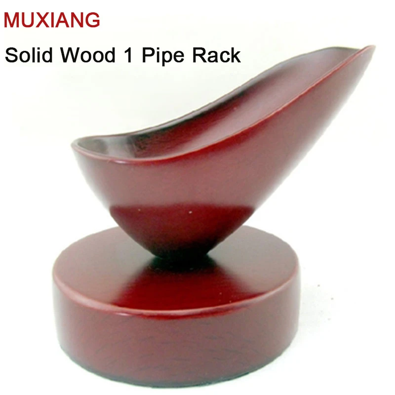 

RU- MUXIANG Pipe Fittings Wood Spoon Shape 1 Pipe Racks Smoking Pipe Specialized Stands/Holder China Factory Direct Sale fa0013