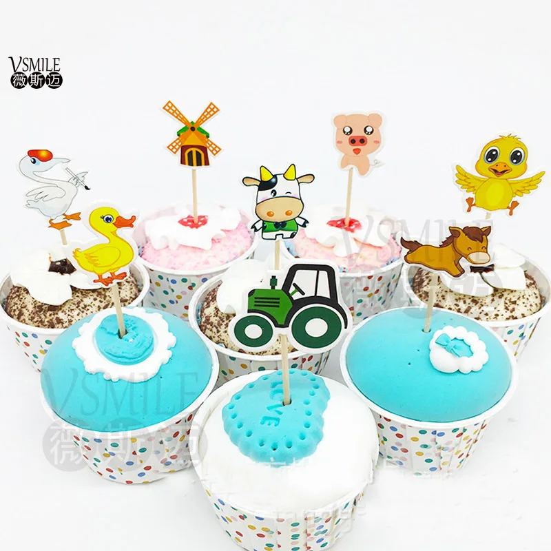 Новинка 24 шт. животные на ферме поросенок собака грузовик воздушный шар