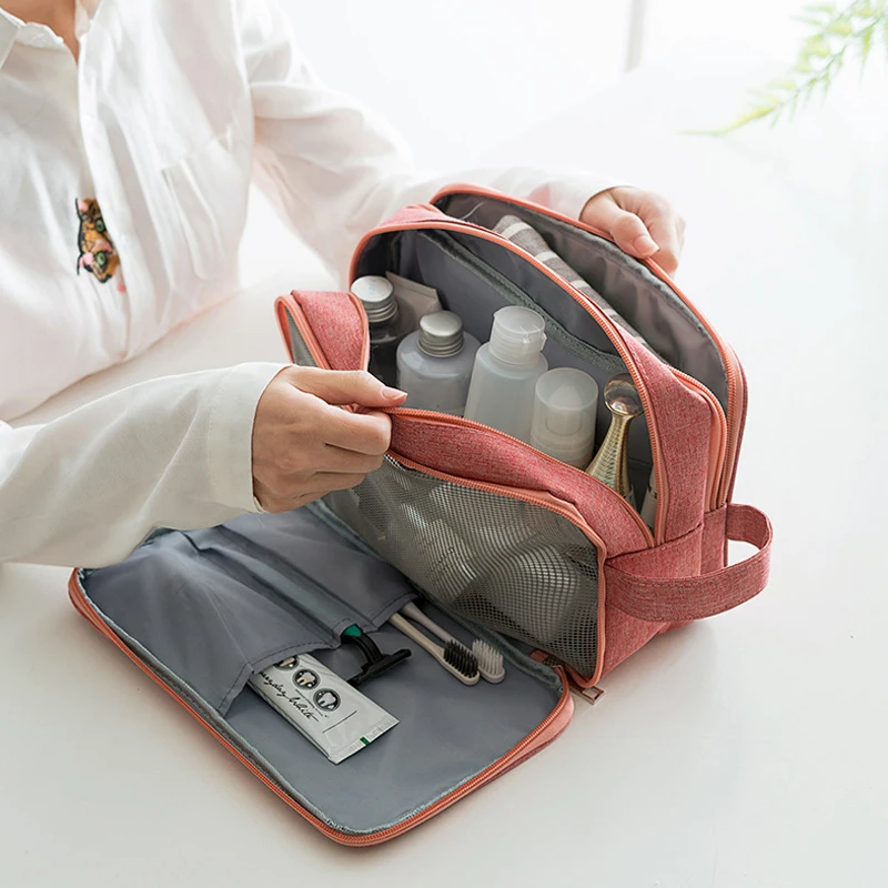 HMUNII женская косметичка двойной водонепроницаемый дорожный Органайзер для