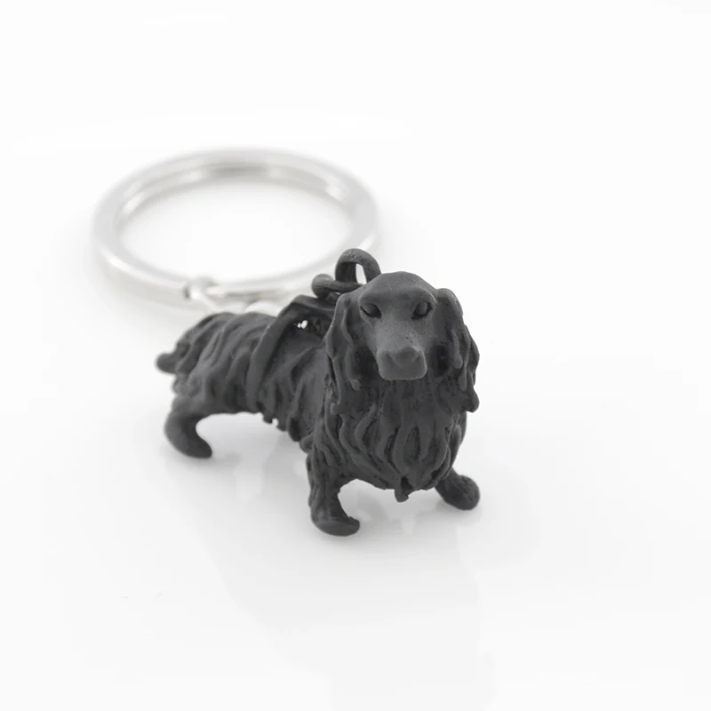 

Black Color Cute Dachshund Key Chain Cute Sausage Dog Animal Keychain Keyrings For Man Child Pet Jewellery Wholesale Bulk Lots