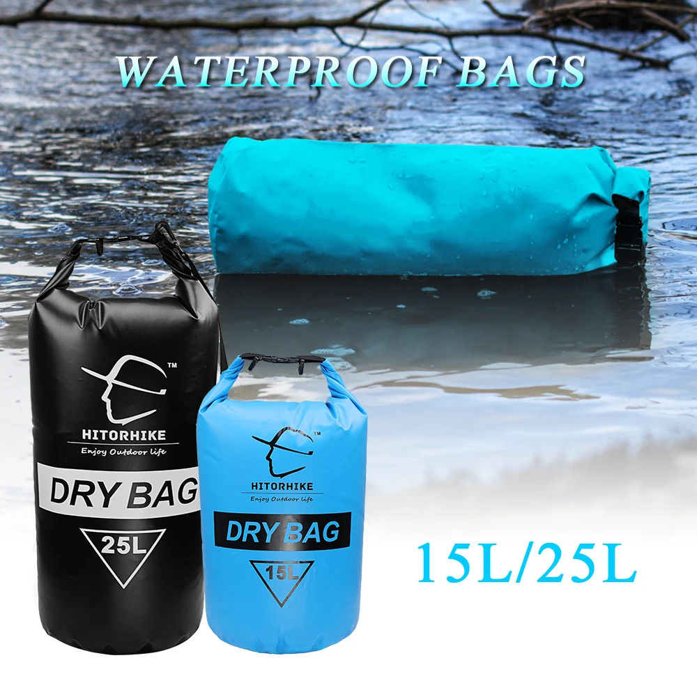 

15L 25L Swimming Waterproof Bag Dry Sack Bag For Canoeing Kayak Rafting Outdoor Sport Bags Travel Kit Equipment storage bag 2018