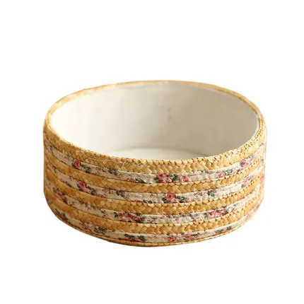 Корзина для хранения из натуральной соломы ручной работы винтажное Тканое